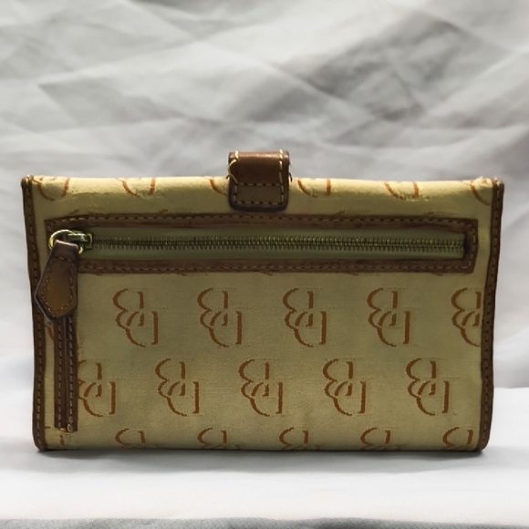 Dooney & Bourke Tan and Brown Logo Wallet vintage - Picture 5 of 12